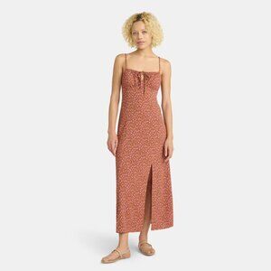 Maxi Dress with Front Slit, Cinnamon